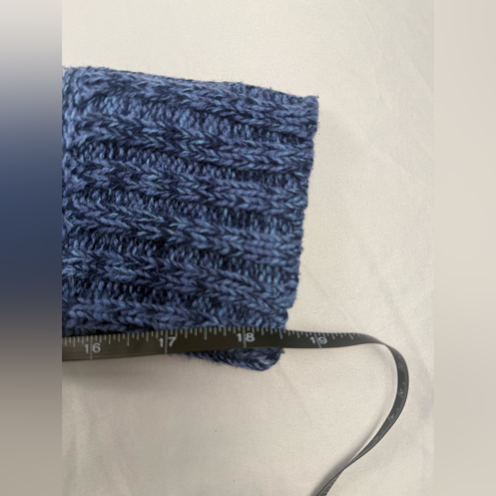 Indigo Great Northwest Cardigan 3X Plus Blue Chunky Knit Open Front Cozy Sweater - Picture 10 of 10